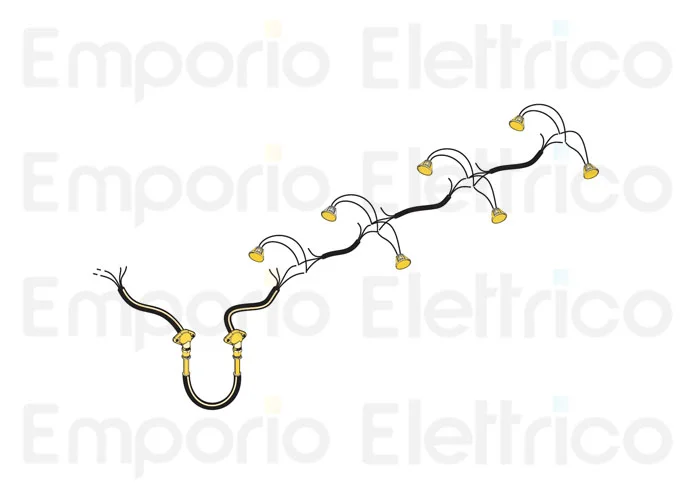 fadini Ersatzteil des elektrischen Kabels mit Anschlussstücke und Kabelverschraubung mit 7 LED-Strahlern 97348