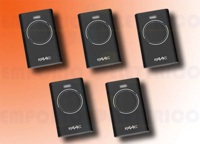 faac 5 x 2-Kanal-Handsender xt2 433 slh lr 7870071 (new code 787032)