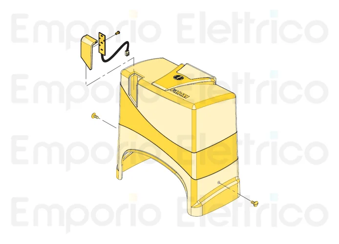fadini original Ersatzteil des Gehäuses der Abdeckung mit LED-Lampe für junior 624 Motor 624123