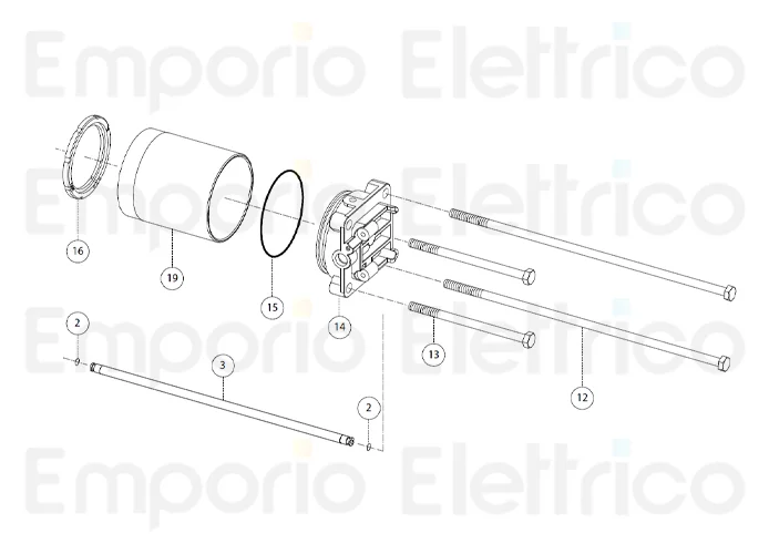 fadini 2x Ersatzteil der Stange m8x293 für aproli 380 lb 38012
