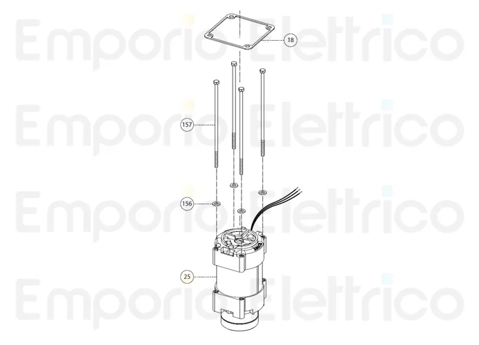 fadini 4x Ersatzteil der Stange m5x185 Motor/Pume für aproli 480 480157 4