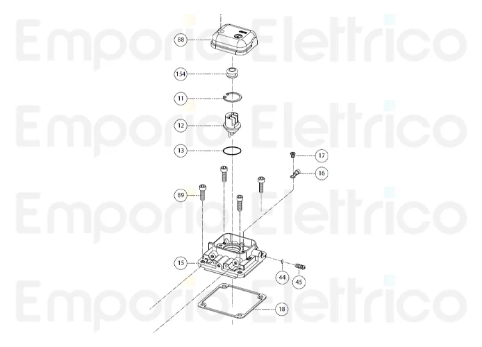 fadini Ersatzteil bottom casing des Tanks für aproli 480 480106