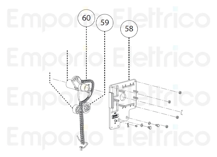 fadini Ersatzteil ½"-Kette mit Verbindungsglied für barri 88 88860