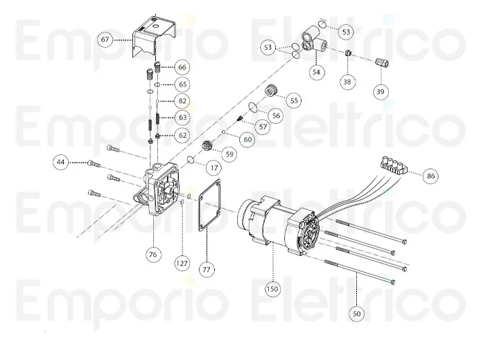 fadini 2x Ersatzteil der Stange m5x155 Motor/Pumpe für combi 740 980 74050 2