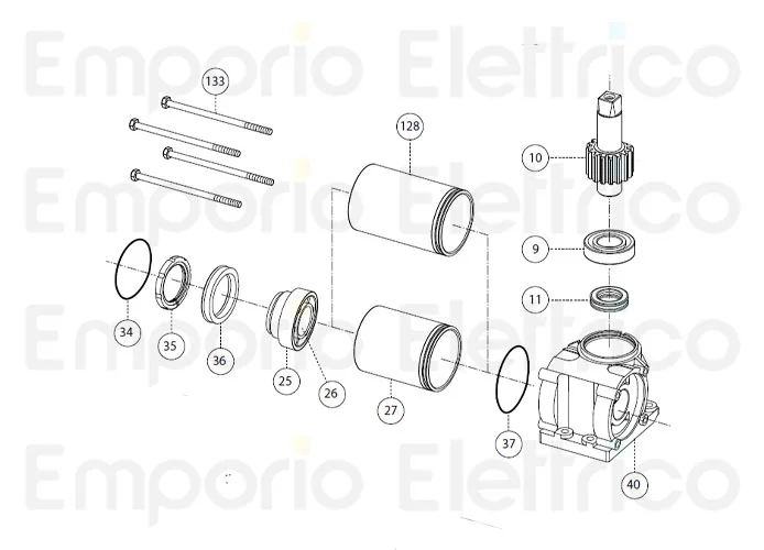 fadini Ersatzteil 4x Befestigungsschraube m8x150 te für combi 740 740133 4