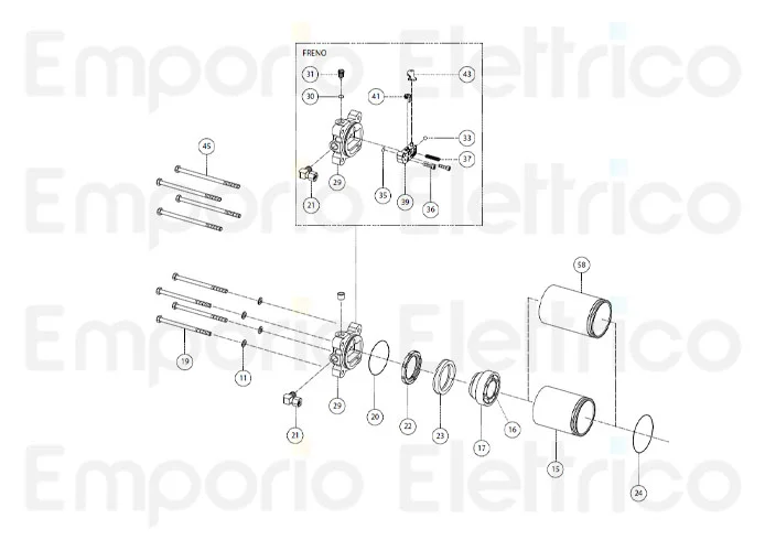 fadini Ersatzteil 4x Befestigungsschraube m8x150 te für drive 700 70245 4