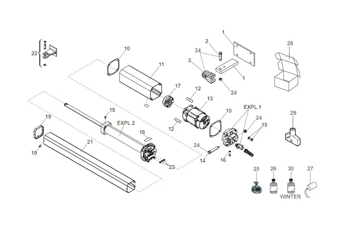 faac Seite Ersatzteile des 402 cbc Motors