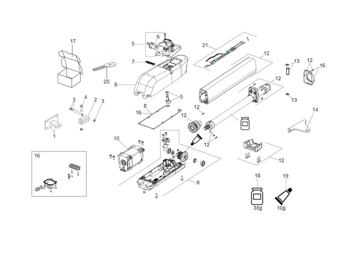 faac Seite Ersatzteile des 415 24v ls Motors