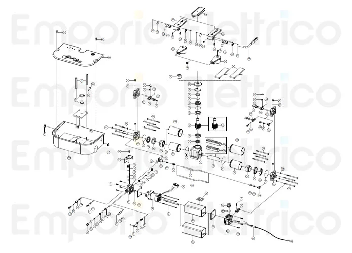 fadini Ersatzteil des Gehäuses Antrieb/Steuereinheit für combi 740 74092 (745l)