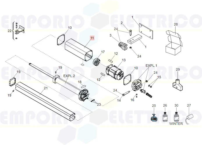 faac Ersatzteil des Tanks x 402 7450005