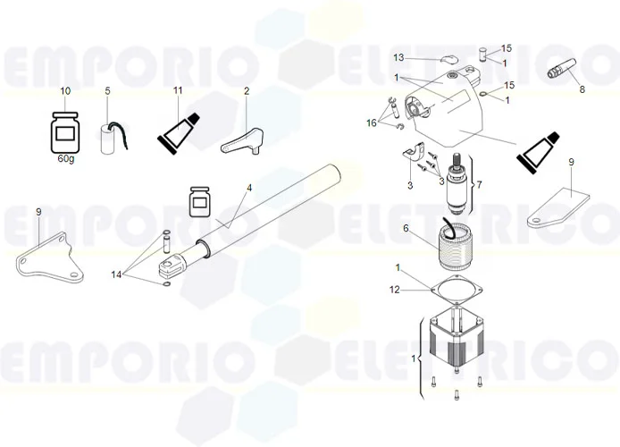 faac Seite Ersatzteile des 412 dx 400 Motors