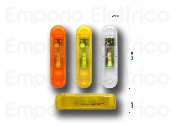 nologo LED-Blinkleuchte für Aussenbereich 12/24V transparentes Weiß flash-out cl